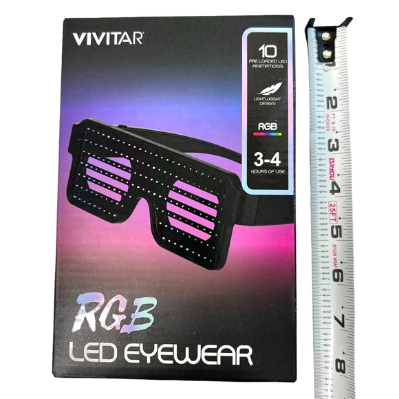 Vivitar RGB LED Eyewear Glasses - Picture 9 of 11
